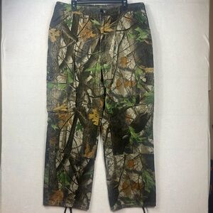Realtree Hardwood Camo Cargo Pants Men’s Size 38-40 Hunting Adjustable Cotton